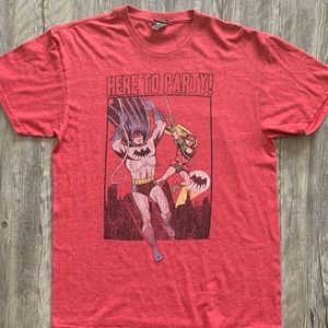 Retro Batman and Robin Here to Party T shirt Size M